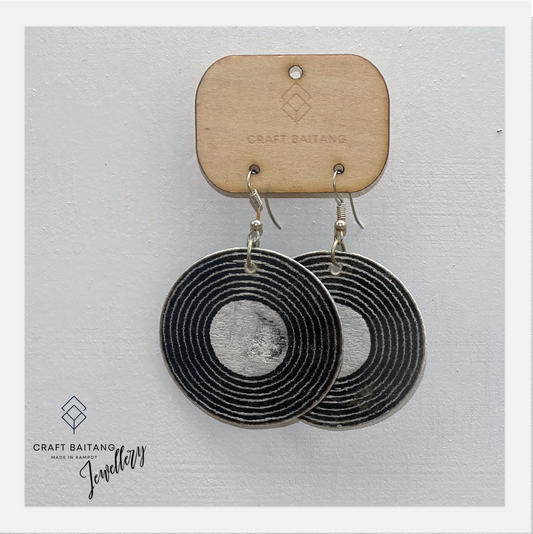 Circle Vinyl Earrings