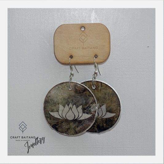 Circle Lotus Earrings