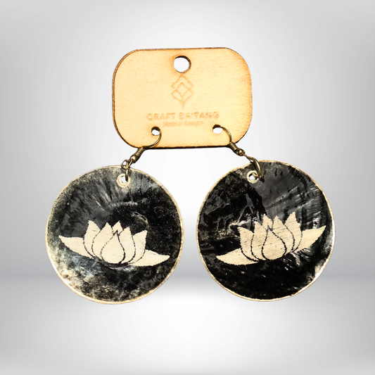 Circle Lotus Earrings